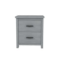 4 Pieces Bedroom Sets Queen Size Vintage Wooden Bed Frame With 2 Nightstands And 1 Dresser,Light Gray Box Spring Not Required Queen Light Gray 4 Piece Set American Traditional Solid Wood Mdf