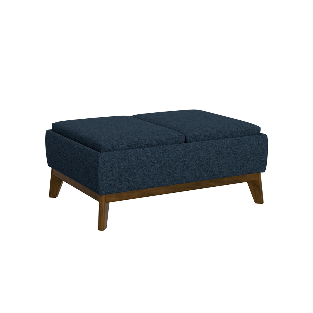 Varia Blue Reversible Tray Ottoman Blue Foam Engineered Wood