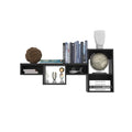 Wall Shelf Kiowa, Office, Black Black Particle Board Engineered Wood