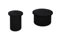 Coffee Table Set Of 2 ,Round Coffee Table,Modern Side Tables Accent End Table For Living Room ,Apartment Black Modern Round Coffee & End Tables Mdf