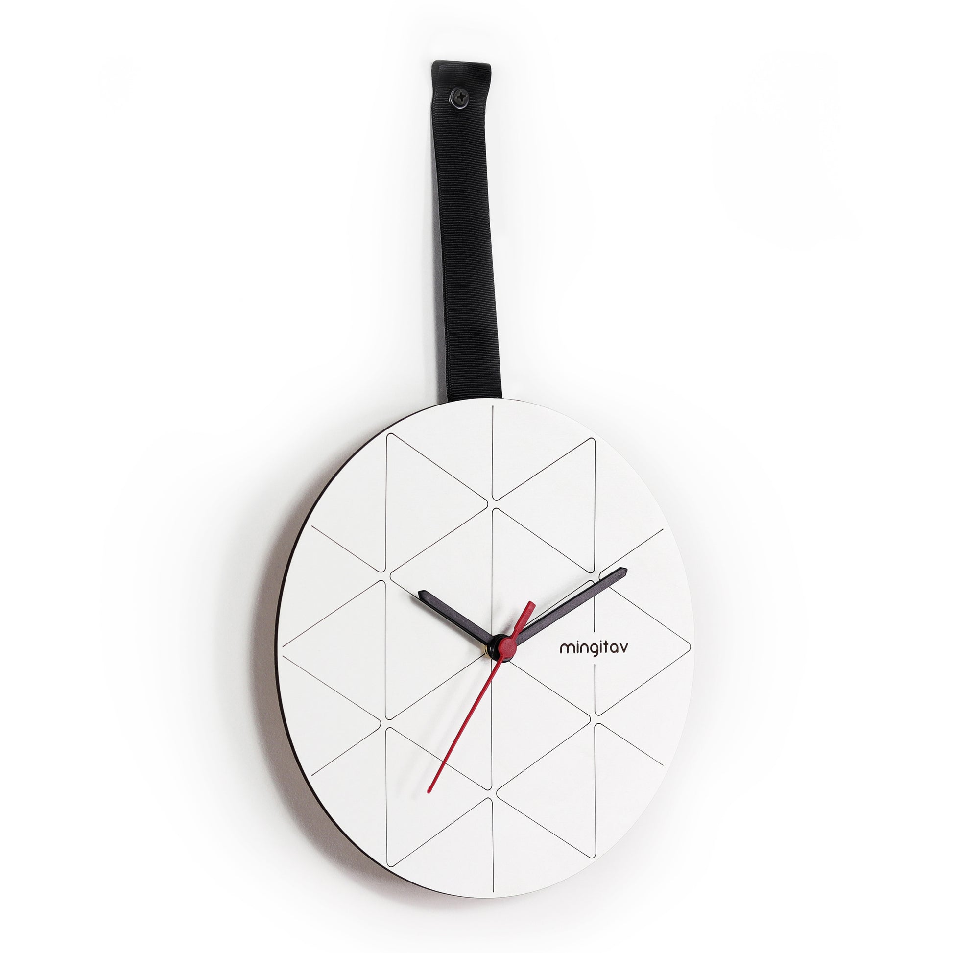 Minuet Wall Clock Black Black Contemporary Plastic