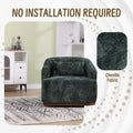 Coolmore Swivel Barrel Chair, Comfy Round Accent Sofa Chair For Living Room, 360 Degree Swivel Barrel Club Chair, Leisure Arm Chair For Nursery, Hotel, Bedroom, Office, Lounge Emerald Emerald Primary Living Space Foam Chenille