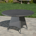 Corsica Rd Dining Table Grey Rattan