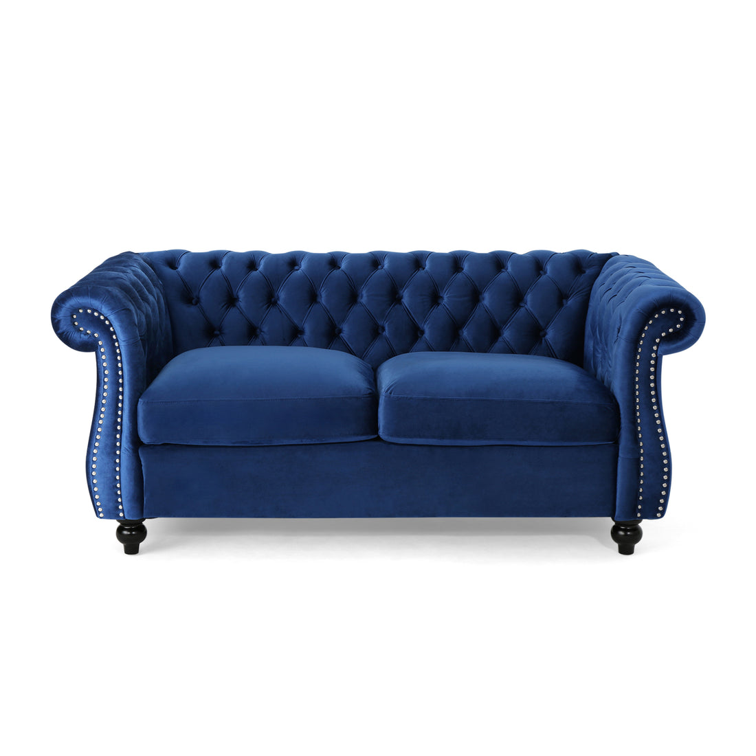 Seat Sofa Navy Blue Velvet