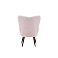 Modern Single Sofa Armchair With High Backrest Comfy Reading Chair For Small Spaces Living Room Bedroom Apartment Color:Pink Pink Teddy