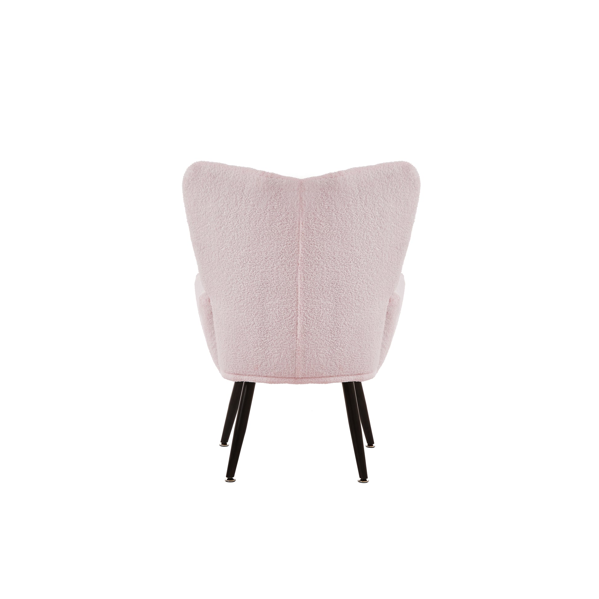 Modern Single Sofa Armchair With High Backrest Comfy Reading Chair For Small Spaces Living Room Bedroom Apartment Color:Pink Pink Teddy