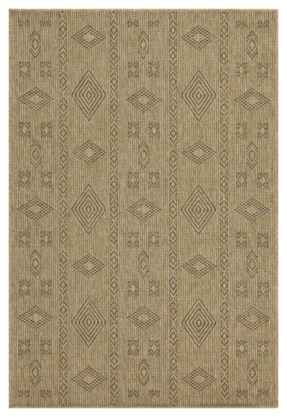 Earth Gc Ntl1002 Jute Mocha 5 Ft. 3 In. X 7 Ft. 3 In. Indoor Outdoor Area Rug Natural & Light Brown Polyester Polypropylene