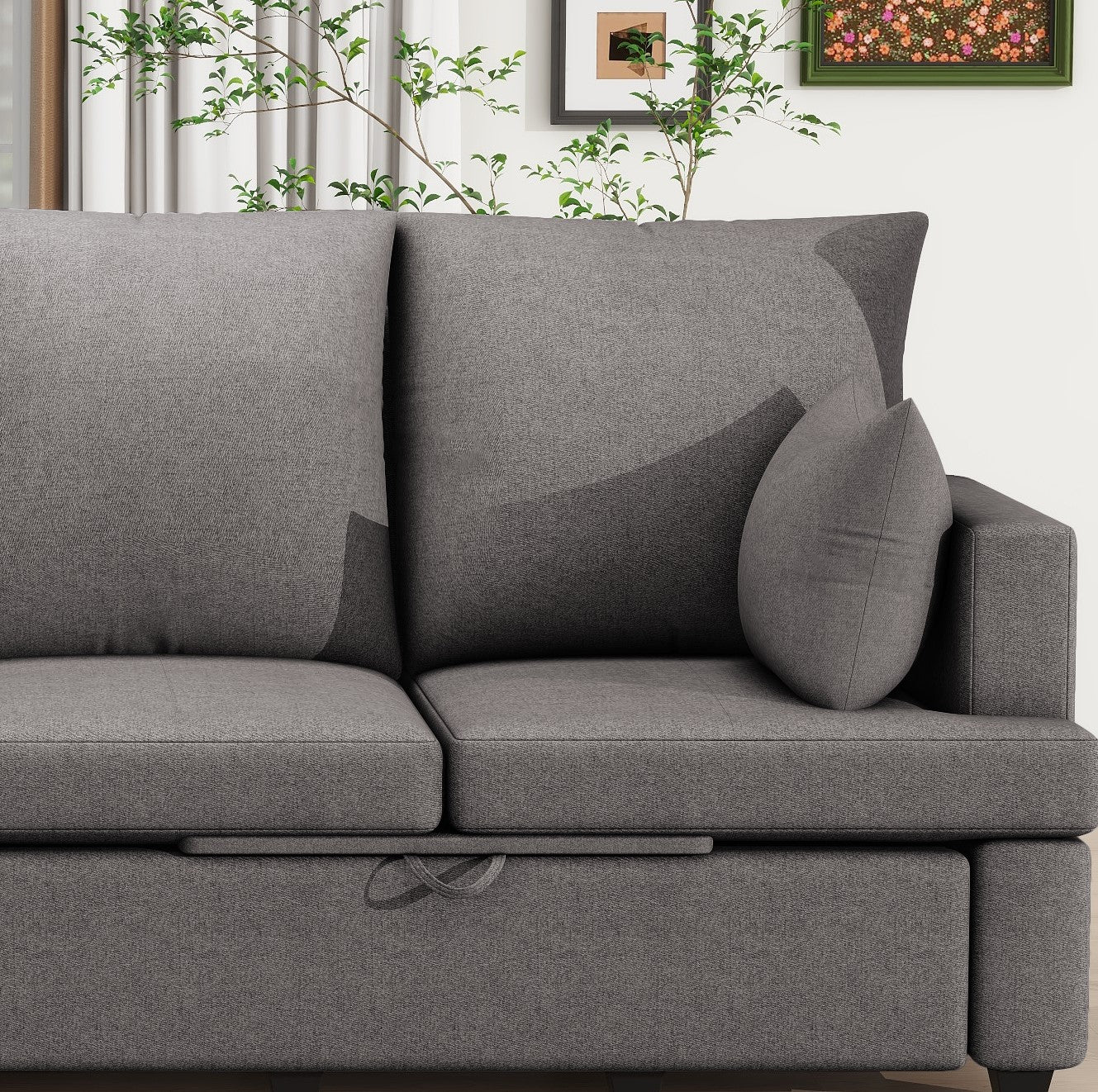 Modern U Shape Modular Sofa, 6 Seat Chenile Sectional Couch Set With 2 Pilows Lncluded, Freely Combinableindoor Funiture For Living Room,Apartment, Office, 3 Colors Dark Grey Chenille Metal Primary Living Space Medium Soft Loose Back Modern Poplar Foam