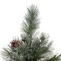 9' Cashmere And Snow Bristle Mixed Tree With 105 Pine Cones And 1200Clear Lights Ul,2317Tips,Dia:69 Green Pvc