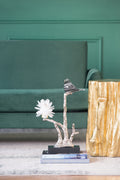 Aluminum Candle Holder With Marble Stand, 8X5X15