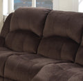 Comfortable Motion Sofa 1Pc Couch Living Room Furniture Chocolate Padded Suede Plush Cushion Metal Reclining Chocolate Suede Metal Primary Living Space Cushion Back Contemporary,Modern Pillow Top Arms Suede 3 Seat