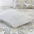 8 Piece Cotton Floral Printed Reversible Comforter Set Yellow Queen Queen Yellow Cotton