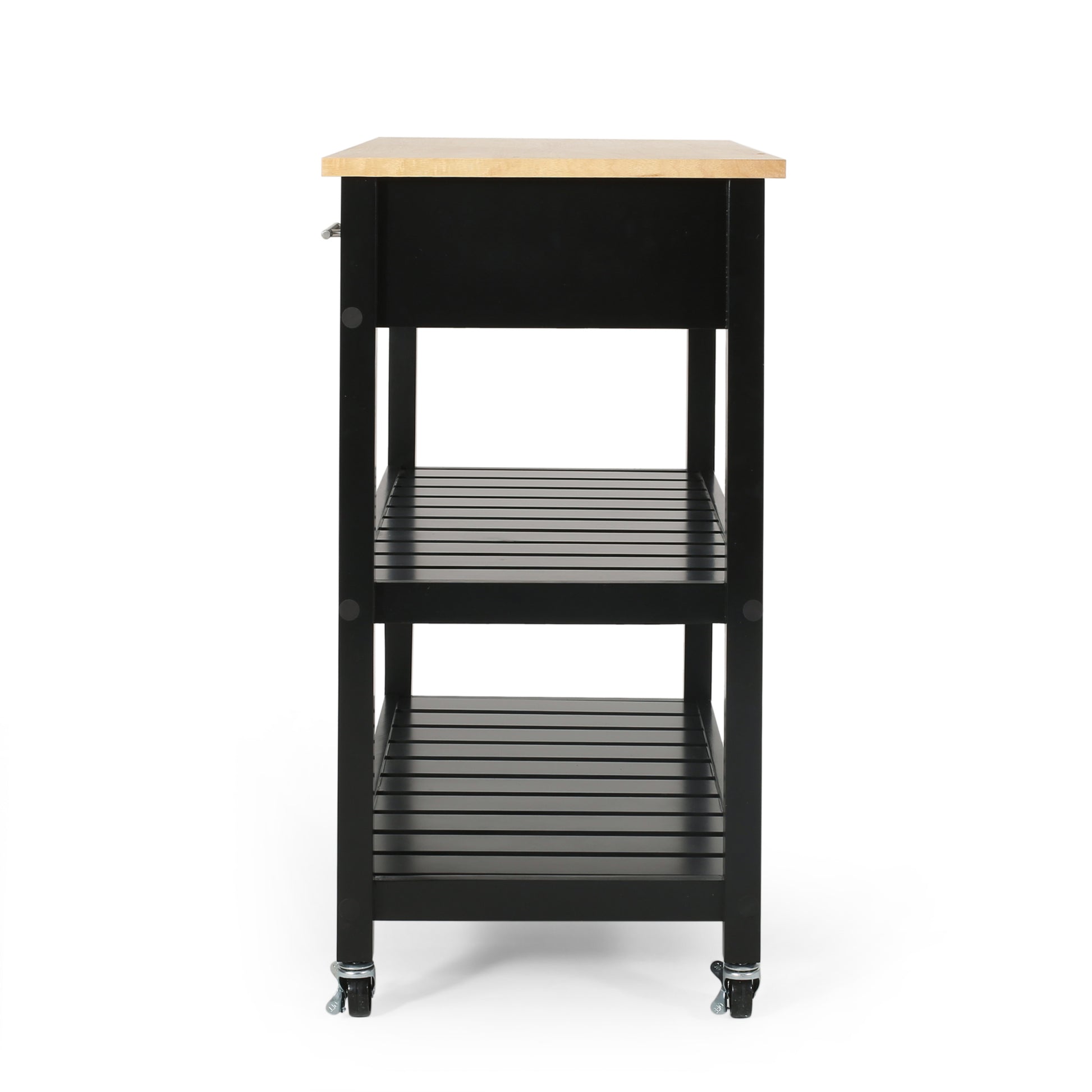 Kitchen Cart Black Wood