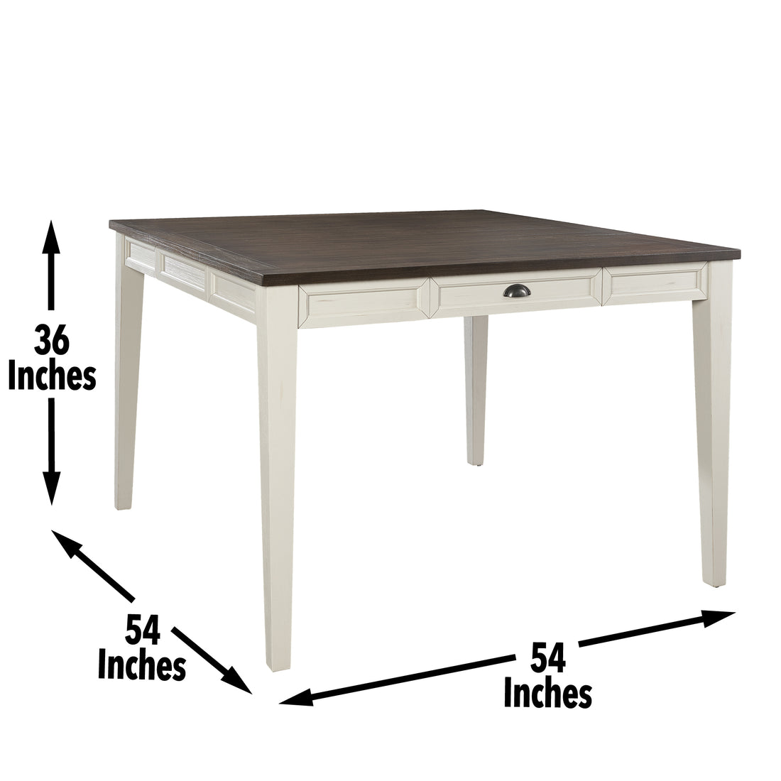 Cayla 9 Piece Counter Height Dining Set White White Wood