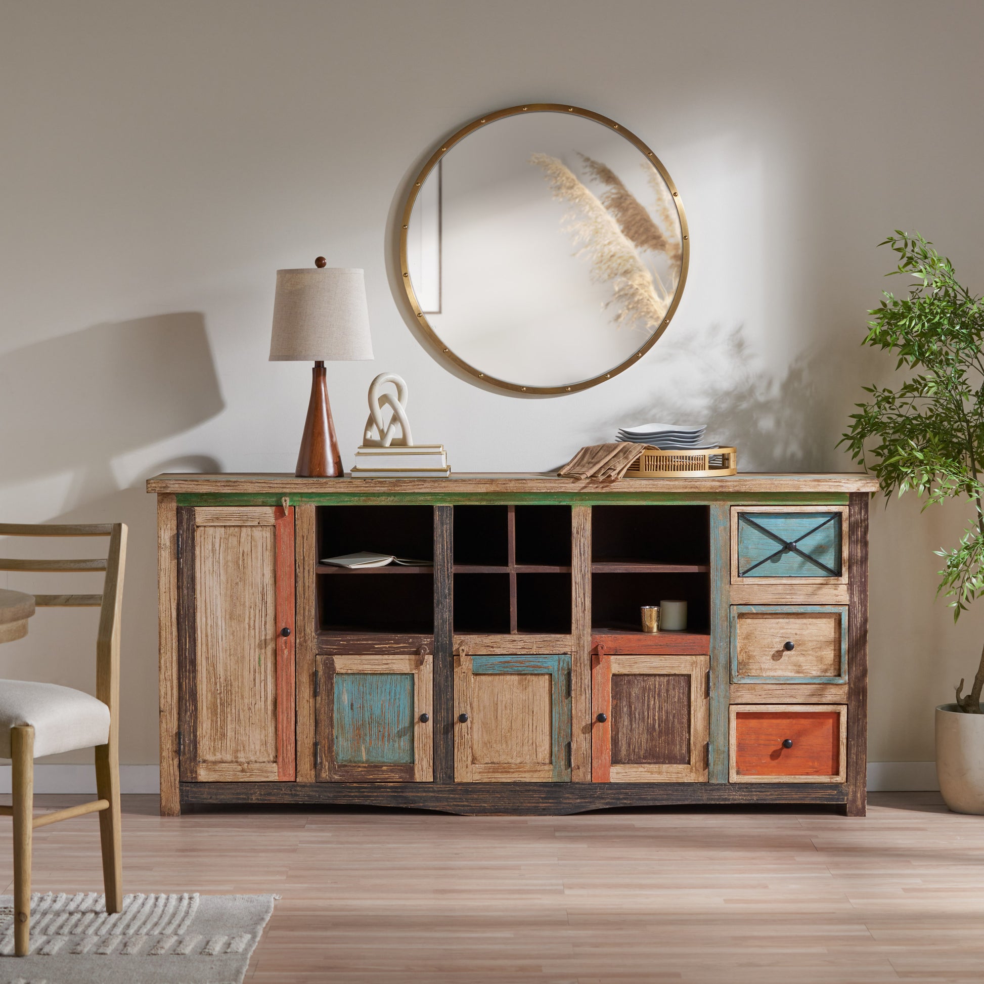 Sideboard Multicolor Wood