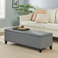 Glouster Storage Ottoman V2 Grey Pu