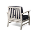 Perla Club Chair, Light Grey Dark Gray Acacia Wood