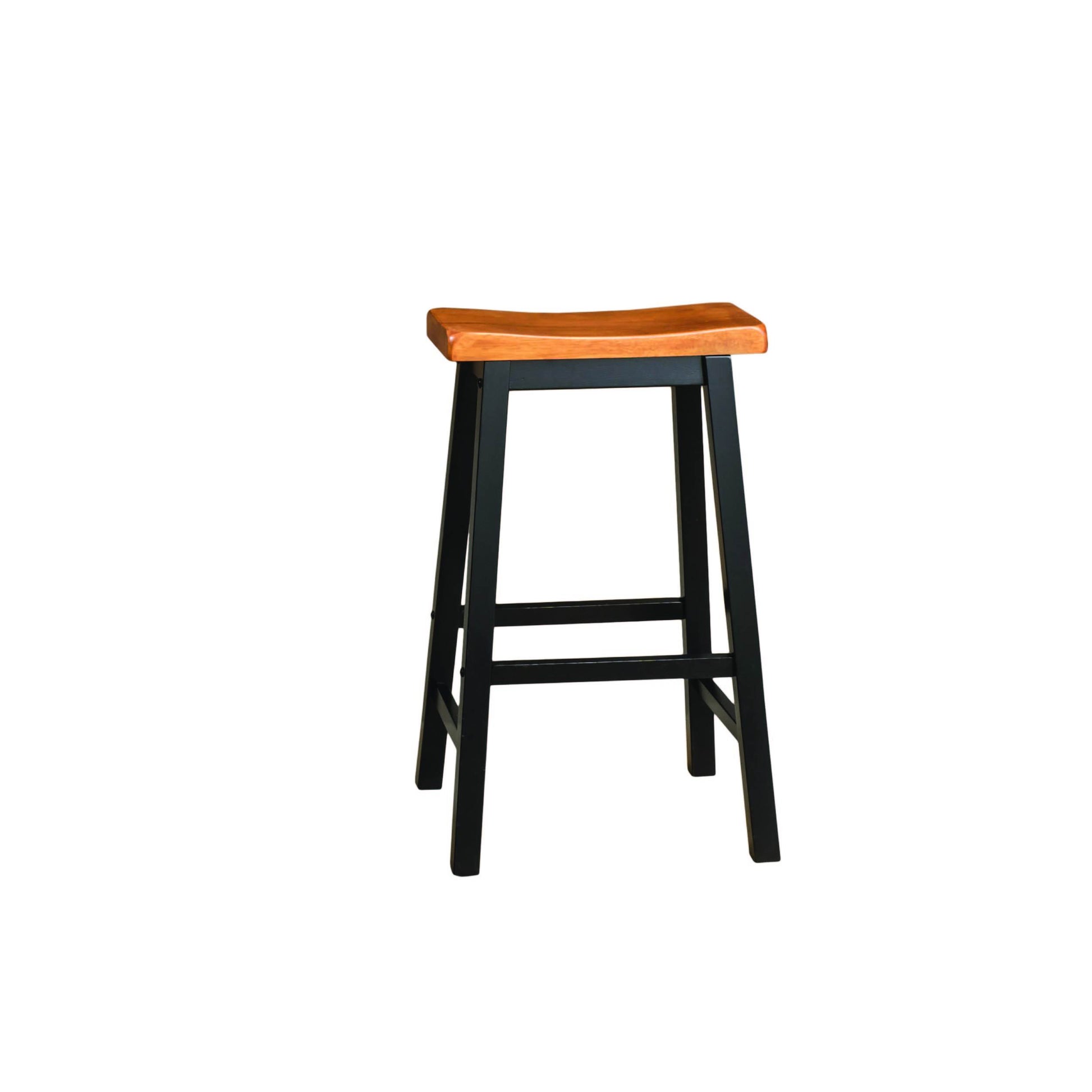 Wood 29" Saddle Stool Walnut Wood