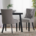 Cheney Dining Chair Kd Light Grey Wood Fabric