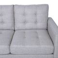 Jenny Contemporary Tufted Fabric 3 Seater Sofa Beige Fabric