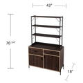 Attingham Kitchen Storage Shelf Brown Mdf