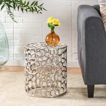 Mesh Stool Nickel Aluminium