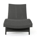 Salem Pe Wicker Chaise Lounge Grey Rattan