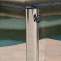 Wheelie Umbrella Base Round Black Concrete