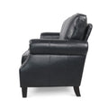 3 Seater Sofa Black Faux Leather 3 Seat