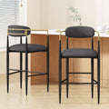 Barstool Set Of 2 Charcoal Fabric