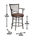 Bayview Swivel Counter Stool Dark Brown Dark Brown Wood