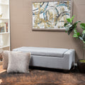 Guernsey Ottoman Light Grey Fabric