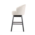 Ogden Kd Swivel Barstool Set Of 2 Beige Fabric