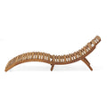Lahaina Wood Foldable Chaise Lounge Brown Wood