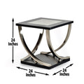 Ramsey 3 Piece Table Set Ebony Ebony Iron