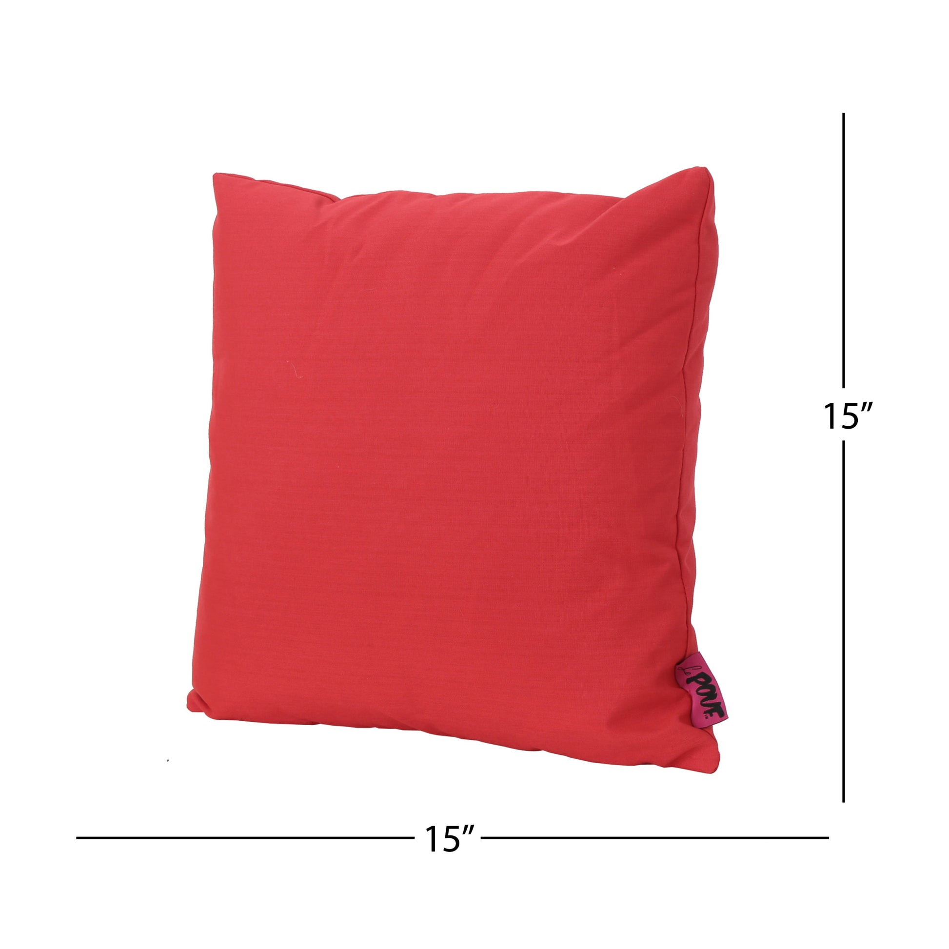 Coronado Square Pillow Set Of 2 Red Fabric