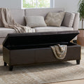 Storage Ottoman Brown Pu