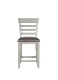 Hyland Counter Chair Set Of 2 Dark Gray Dark Gray Faux Leather