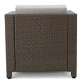 Puerta 4Pc Set Brown Rattan Waterproof Fabric