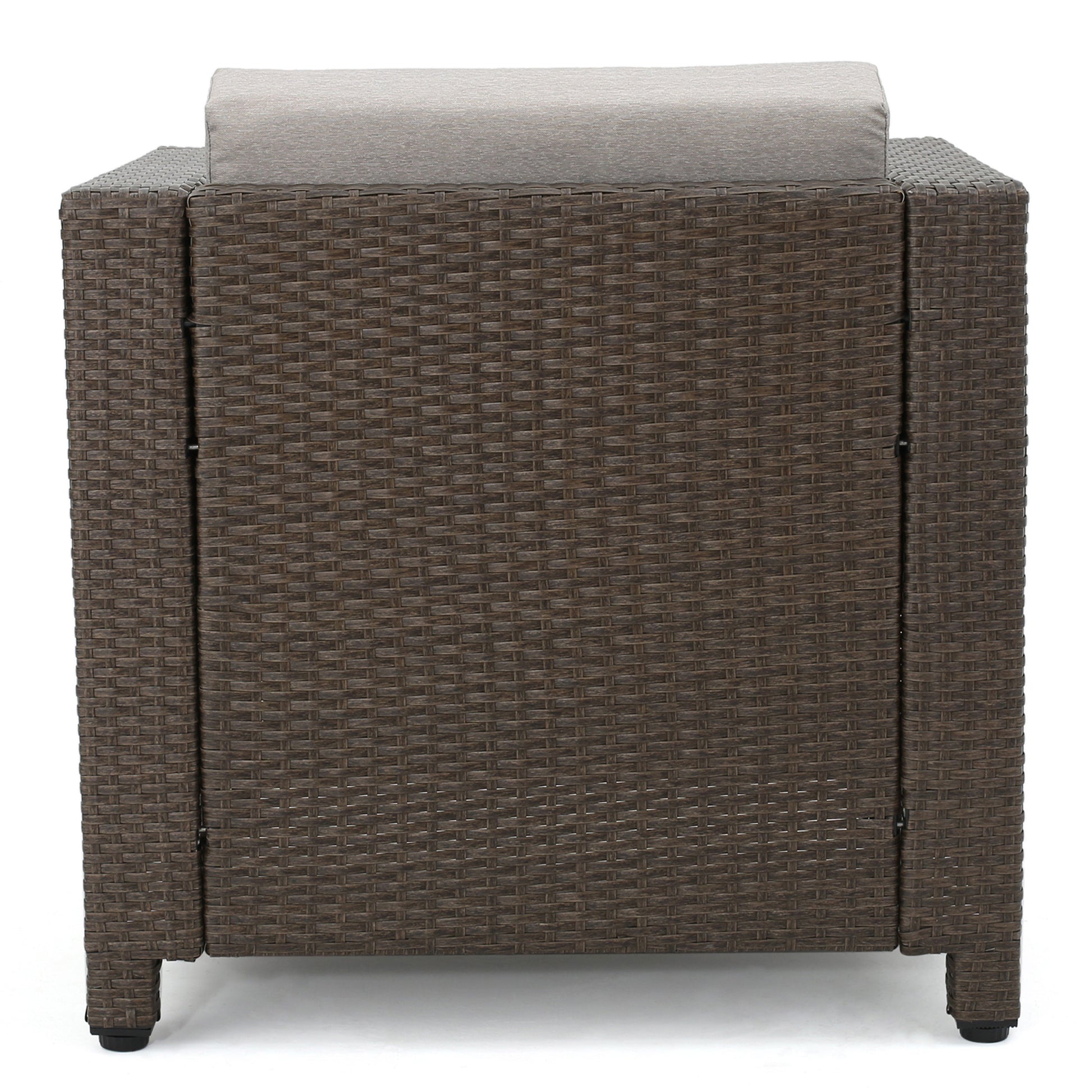 Puerta 4Pc Set Brown Rattan Waterproof Fabric