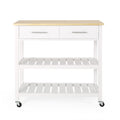 Kitchen Cart White Wood