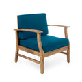 Perla Club Chairs Set Of 2, Blue Blue Acacia Wood