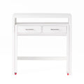 Desk With Upper Console Table White Solid Wood Mdf