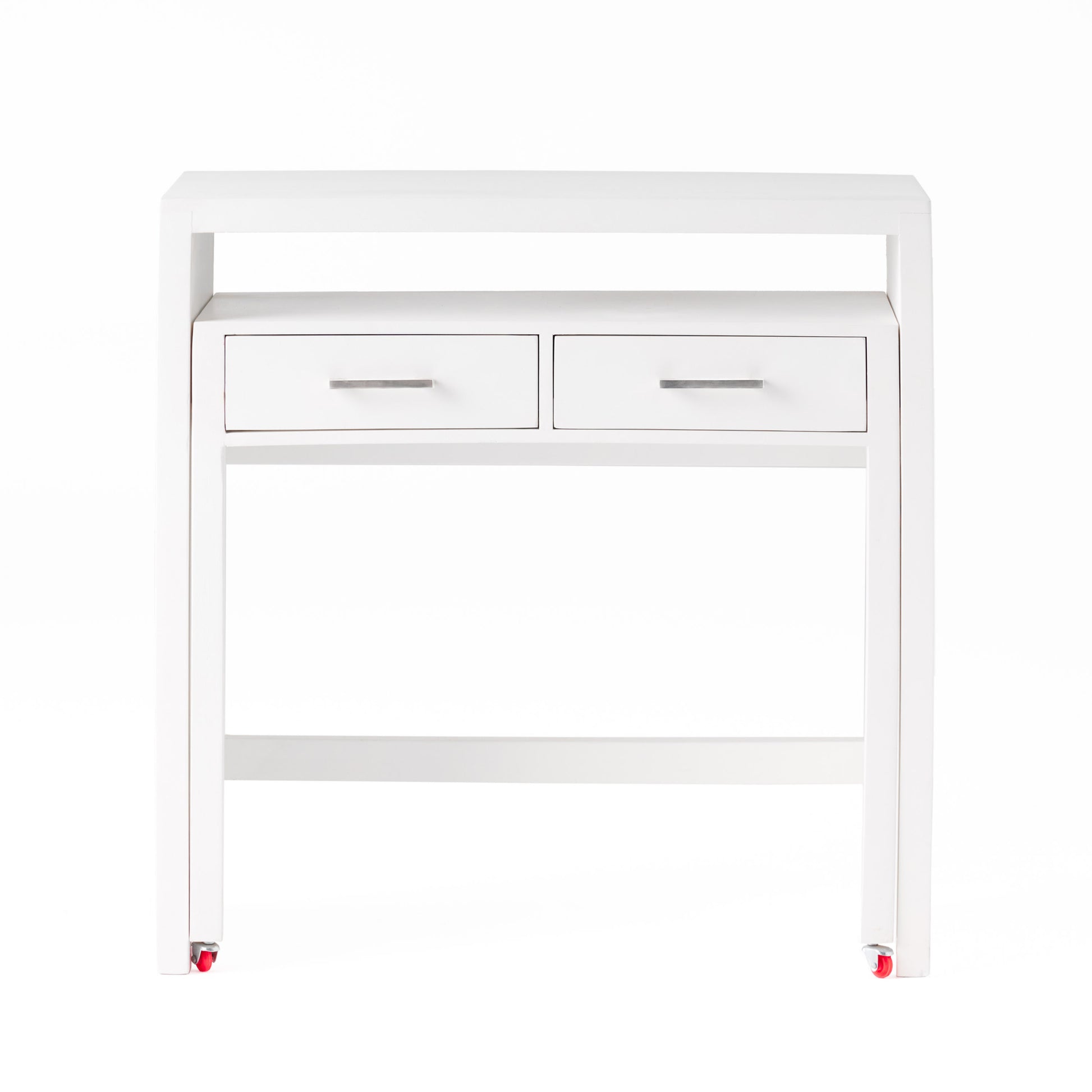 Desk With Upper Console Table White Solid Wood Mdf