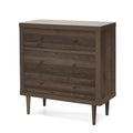 Nordic 3 Drawer Chest Walnut Mdf