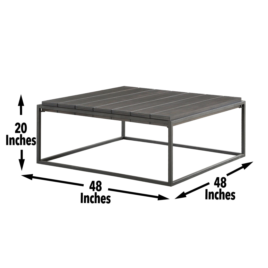 Tekoa Coffee Table Dark Brown Dark Brown Iron