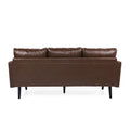 3 Seater Sofa Dark Brown Pu 3 Seat