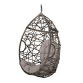 Marlin Hanging Egg Chair Basket Grey Pe Rattan Iron Waterproof Fabric