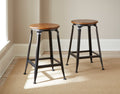 Adele 3 Piece Dining Set With Round Counter Table Dark Brown Dark Brown Wood