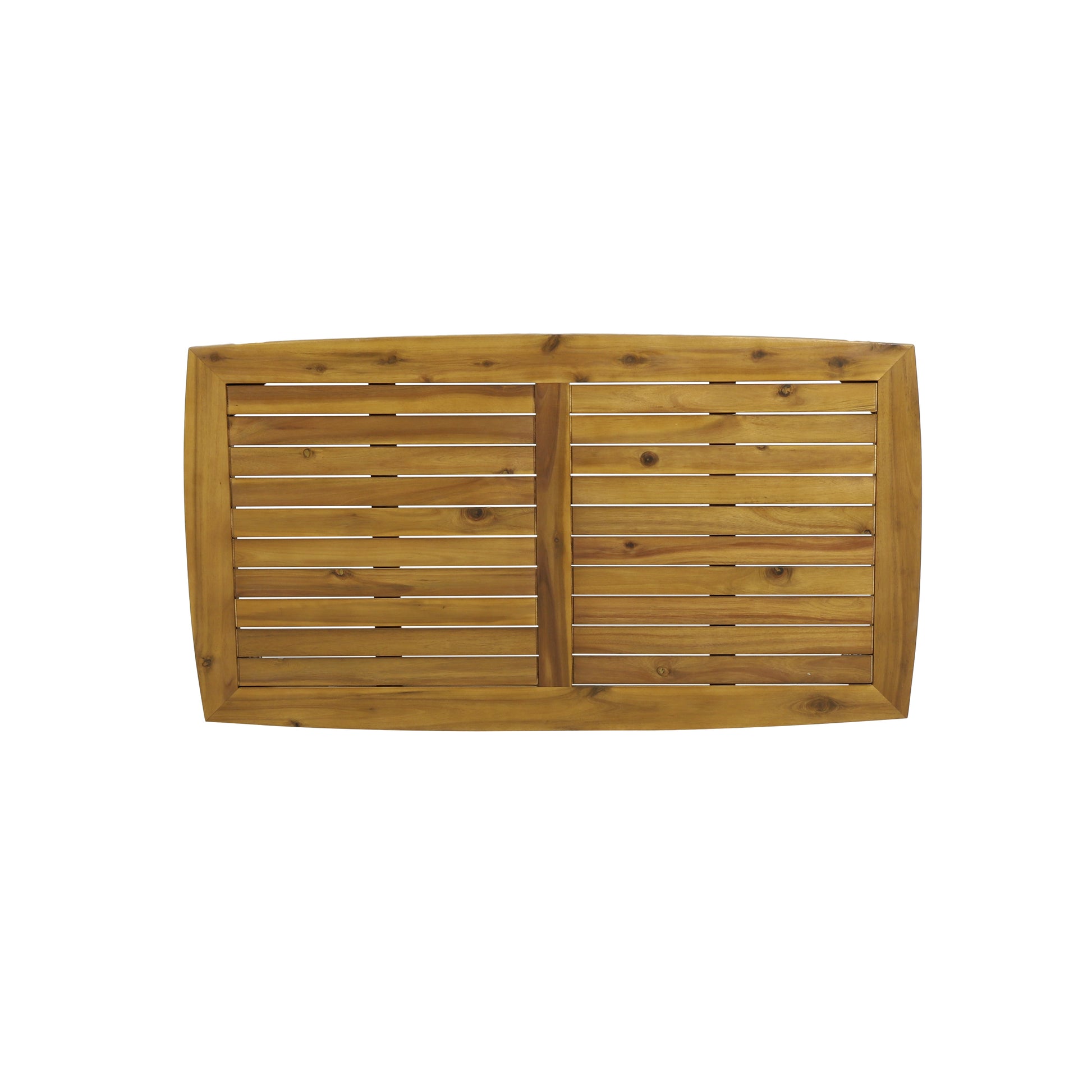 Outdoor Acacia Wood Rectangular Coffee Table, Teak, 43.25" W X 23.50" D X 17.00" H Brown Acacia Wood